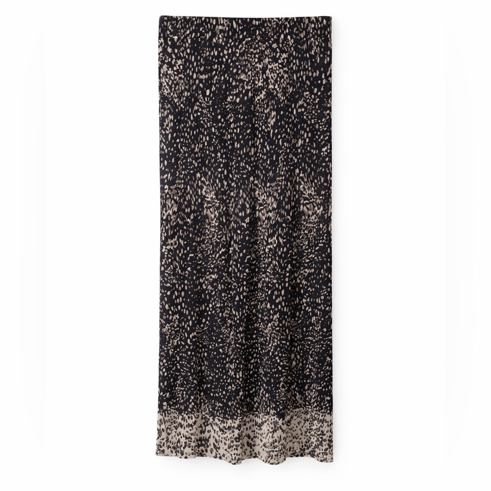 Fever Black White Crinkle Texture Wide Leg Pull-On Pants | Medium